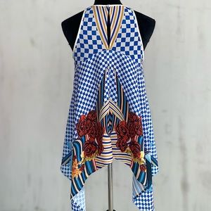 Clover Canyon multicolor floral sleeveless tank top. Size S.